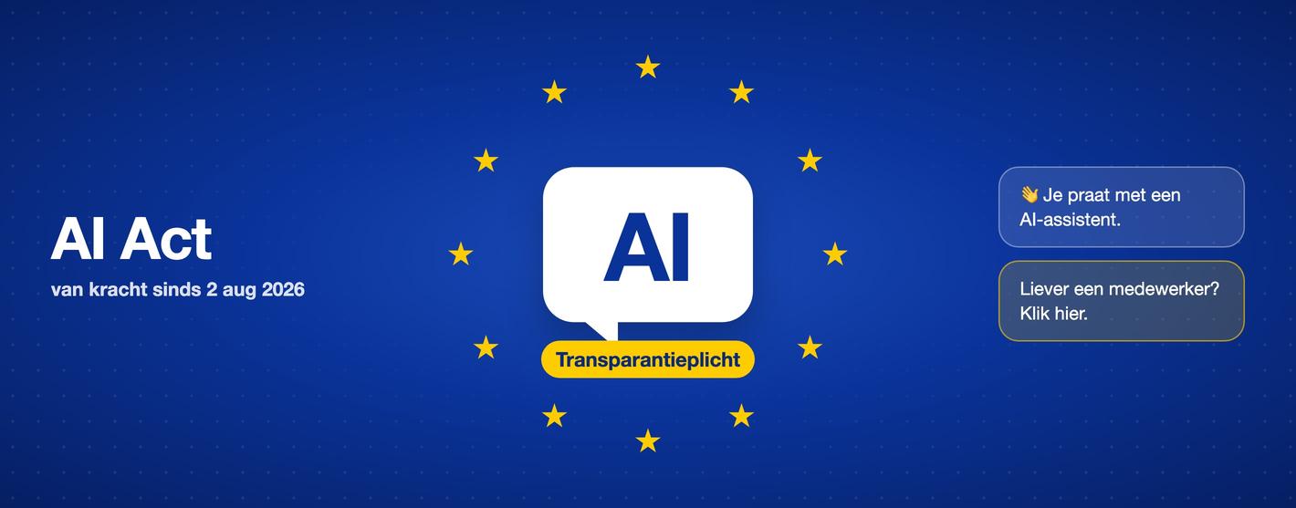 Banner De AI Act-transparantieplicht: wat moet je chatbot vermelden?